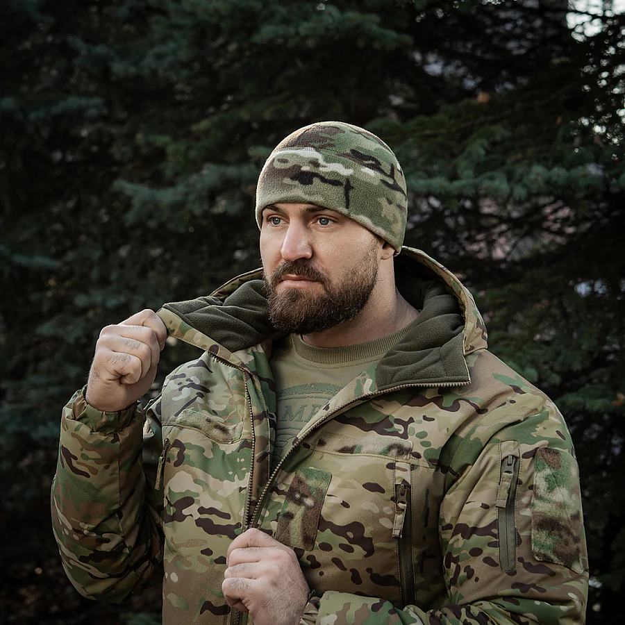 Шапка флісова M-Tac Watch Cap Elite із Slimtex. Мультикам