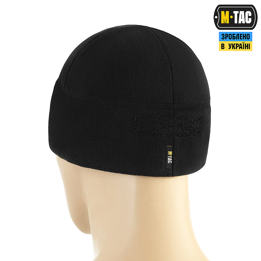 Шапка флісова M-Tac Watch Cap Elite з Velcro. Чорний