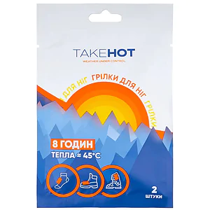 Хімічна грілка для ніг TakeHot 8 годин, 1 пара