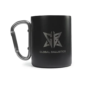 Тактична кружка Global Ballistics з карабіном та гравіюванням. Чорний