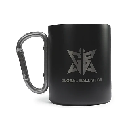 Тактична кружка Global Ballistics з карабіном та гравіюванням. Чорний