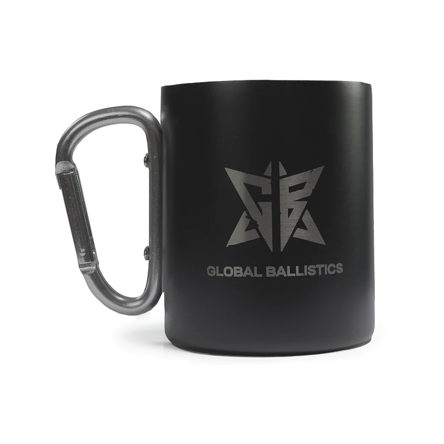 Тактична кружка Global Ballistics з карабіном та гравіюванням. Чорний