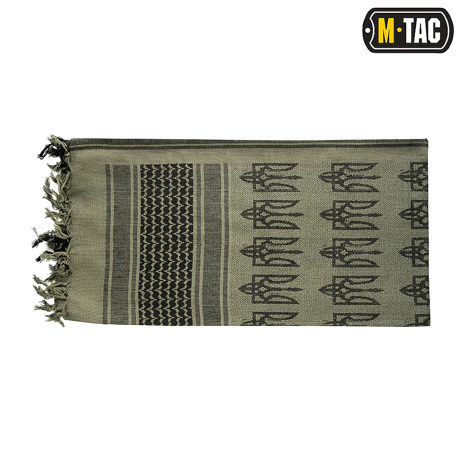 Шарф шемаг, арафатка M-Tac с тризубом. Зеленый