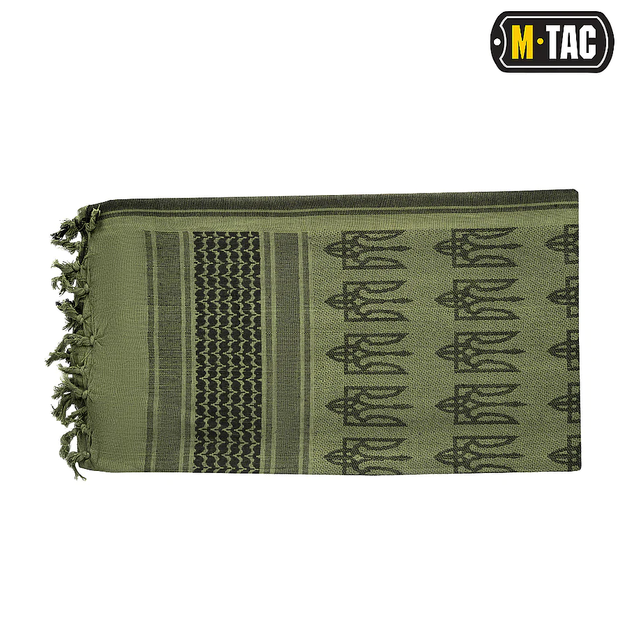 Шарф шемаг, арафатка M-Tac с тризубом. Олива