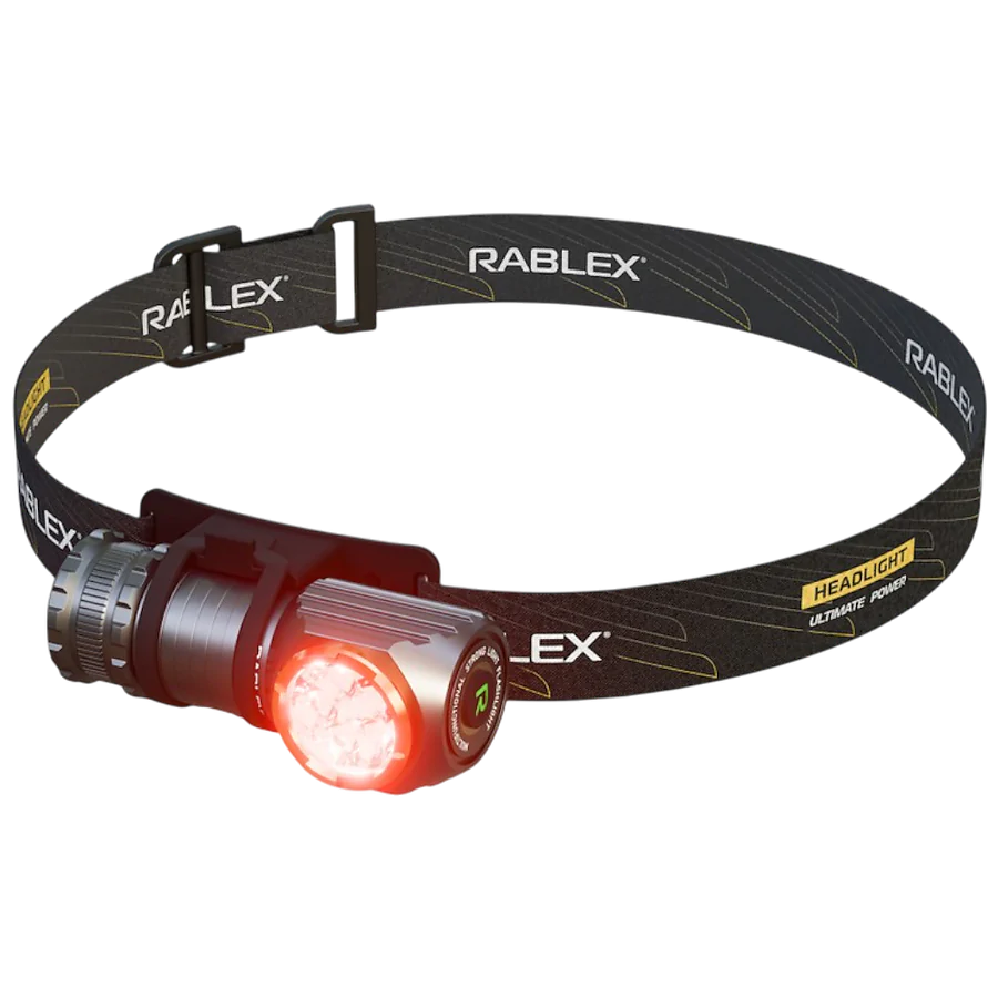 Фонарь ручной Rablex RB928 с креплением на голову (белый+красный)
