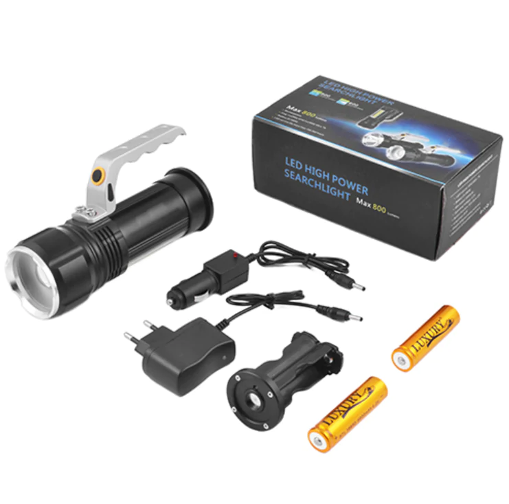 Фонарь ручной Police S912-XPE+COB (белый+красный). Черный