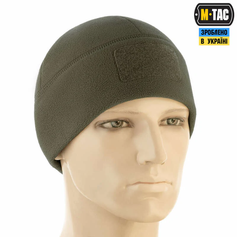 Шапка флісова M-Tac Watch Cap Elite з Velcro. Темна олива