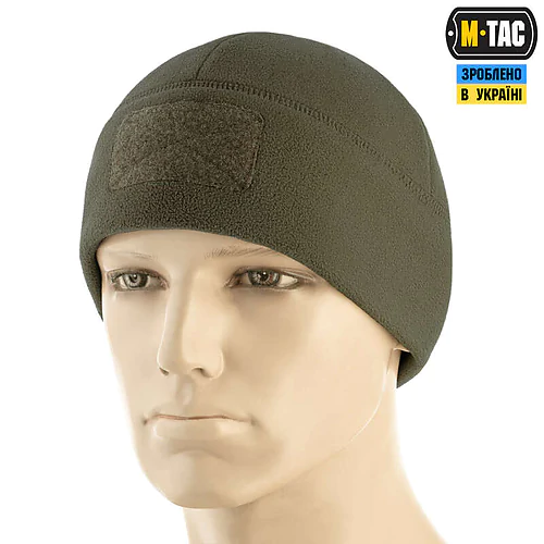 Шапка флисовая M-Tac Watch Cap Elite с Velcro. Темная олива