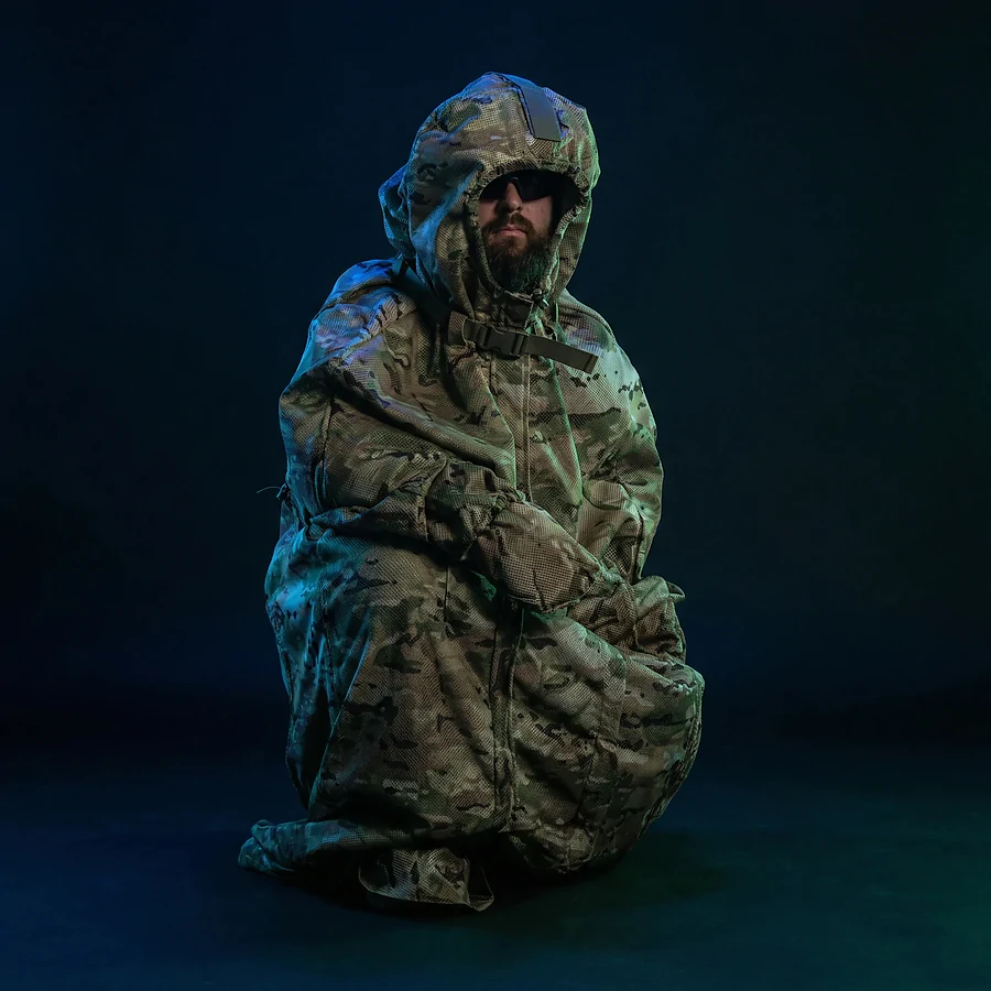 Антитепловізійний маскувальний плащ Combatant Ghostout ECL. Камуфляж