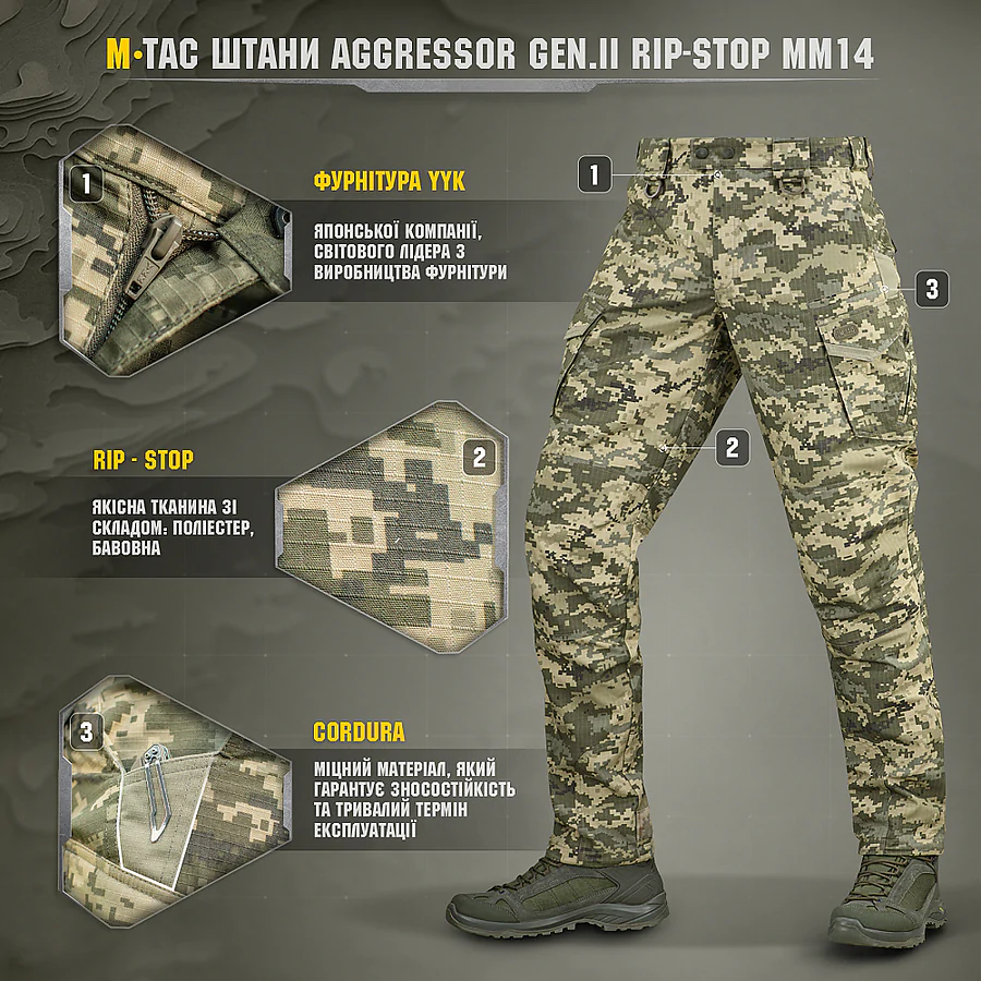 M-Tac Aggressor Gen.II ріп-стоп. Піксель