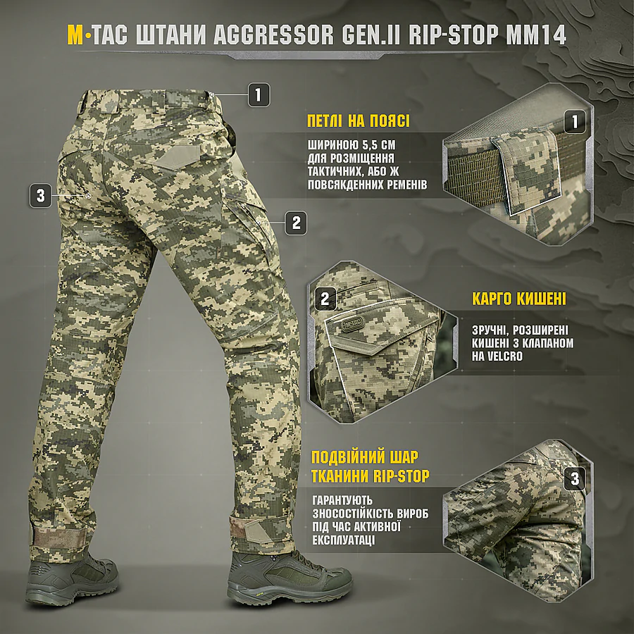 M-Tac Aggressor Gen.II ріп-стоп. Піксель