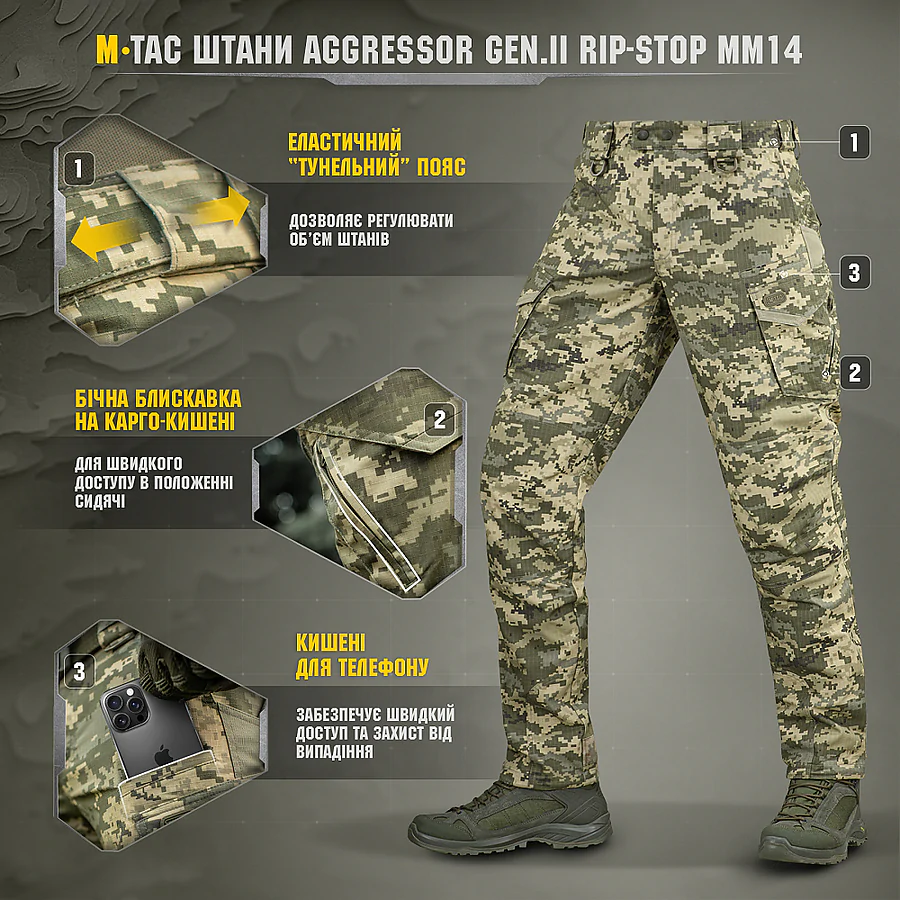 M-Tac Aggressor Gen.II ріп-стоп. Піксель
