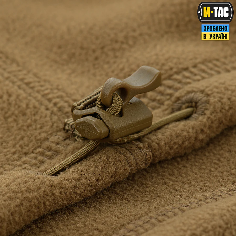 Флісовий баф, шарф M-Tac Elite Fleece анатомічний з затяжкою. Койот