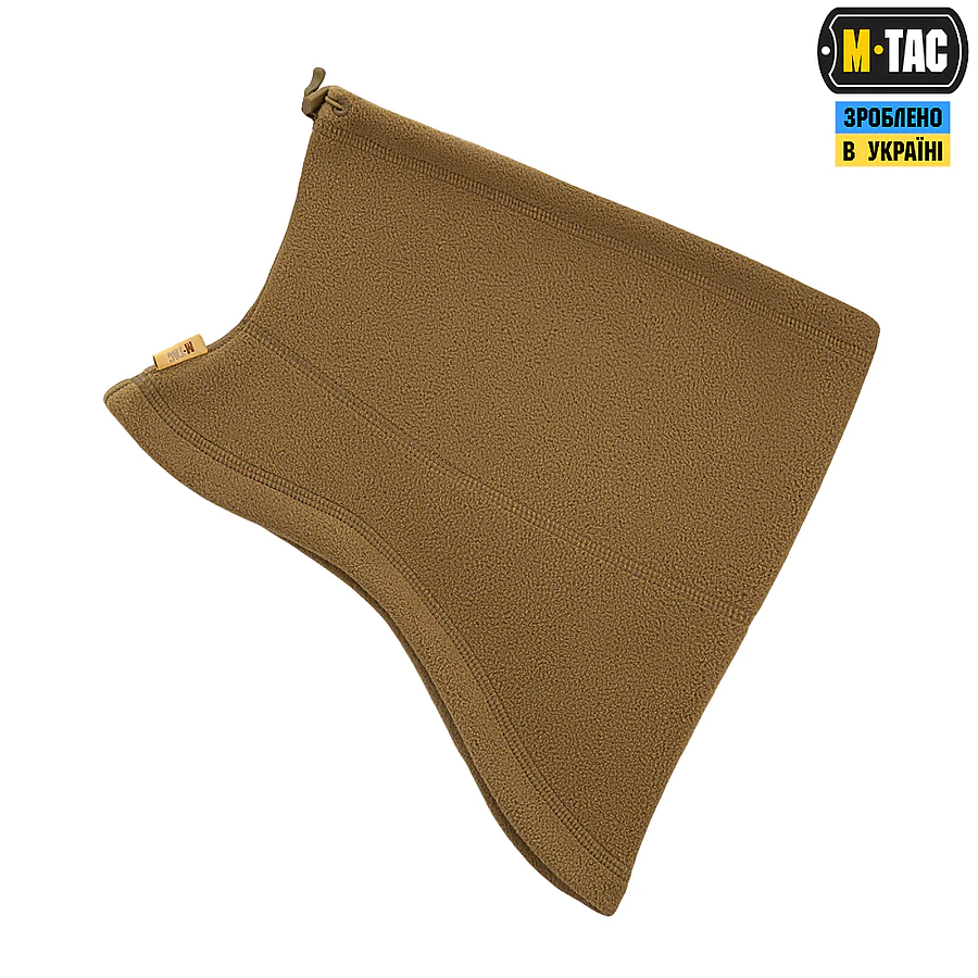 Флісовий баф, шарф M-Tac Elite Fleece анатомічний з затяжкою. Койот
