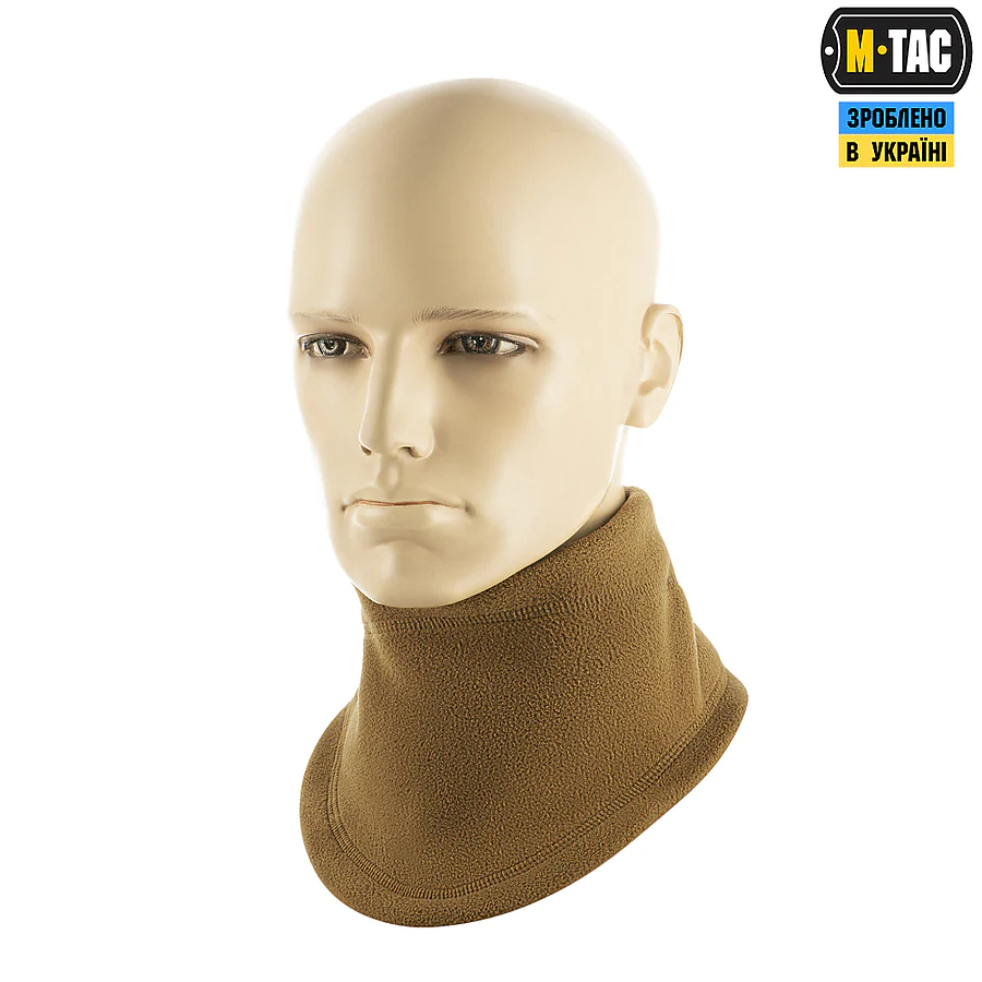 Флісовий баф, шарф M-Tac Elite Fleece анатомічний з затяжкою. Койот