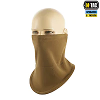 Флисовый бафф, шарф M-Tac Elite Fleece анатомический с затяжкой. Койот