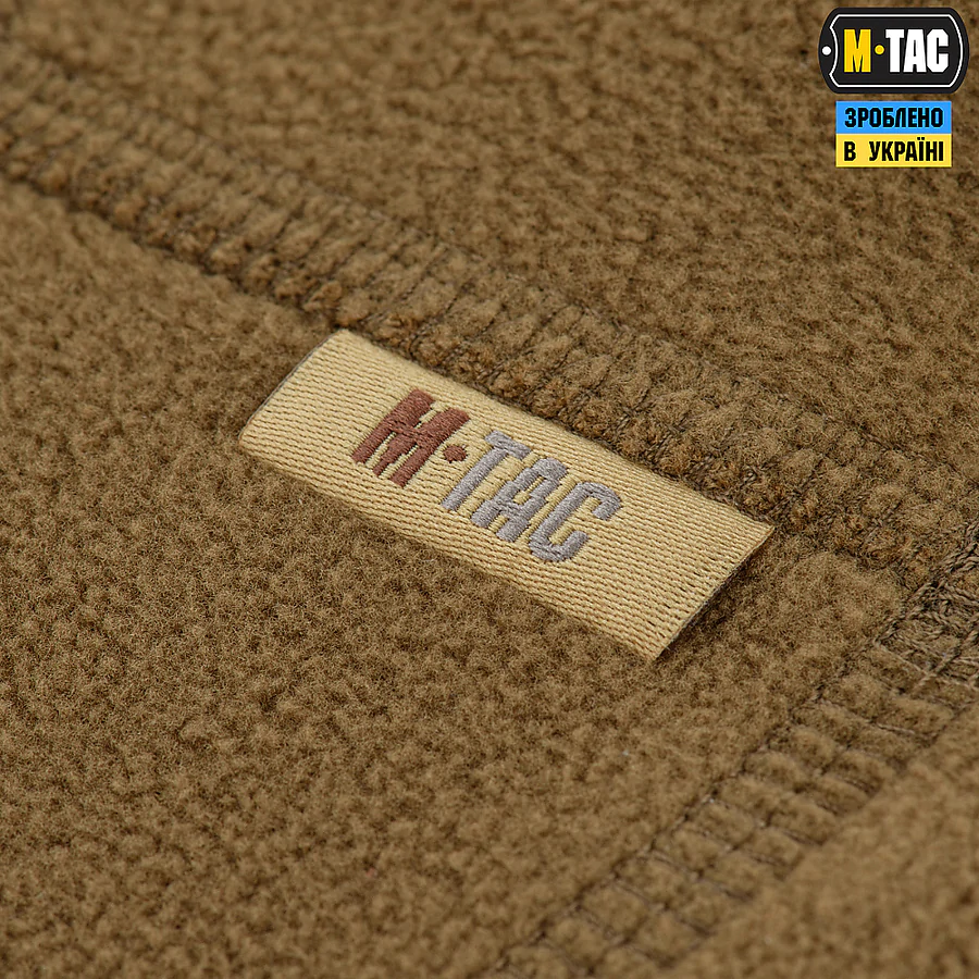 Флісовий баф, шарф M-Tac Elite Fleece анатомічний з затяжкою. Койот