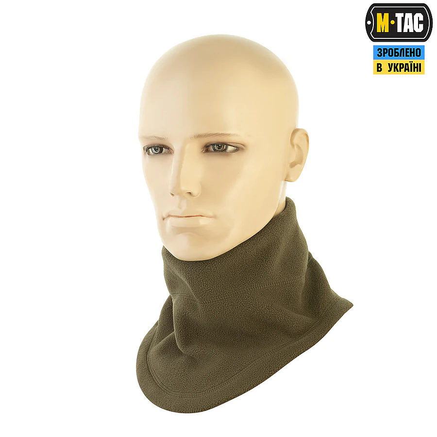 Флисовый бафф, шарф M-Tac Elite Fleece анатомический с затяжкой. Олива