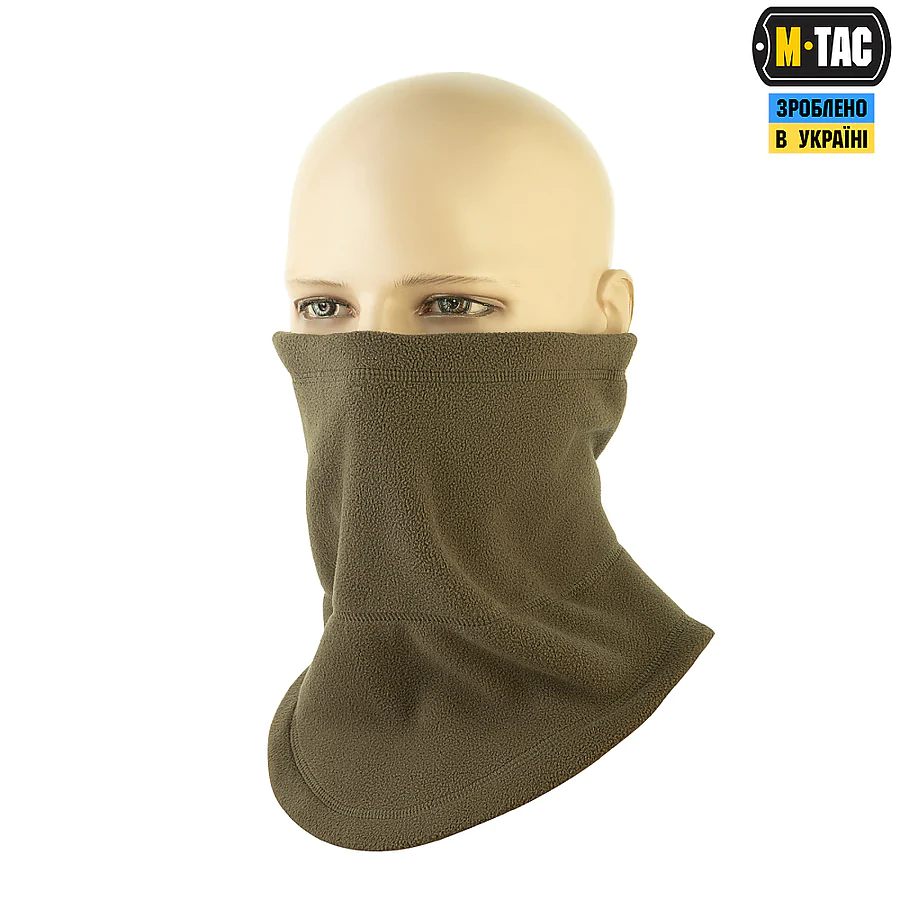 Флисовый бафф, шарф M-Tac Elite Fleece анатомический с затяжкой. Олива