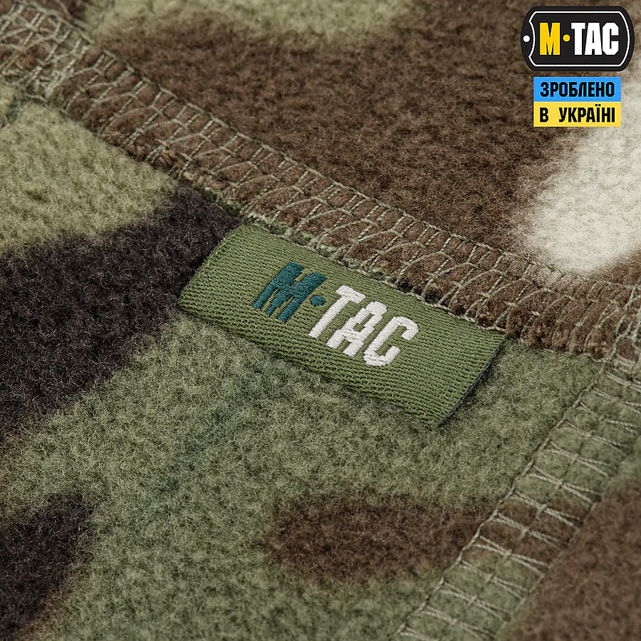 Флисовый бафф, шарф M-Tac Elite Fleece анатомический с затяжкой. Мультикам