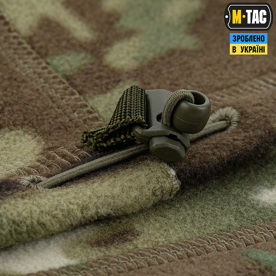 Флисовый бафф, шарф M-Tac Elite Fleece анатомический с затяжкой. Мультикам