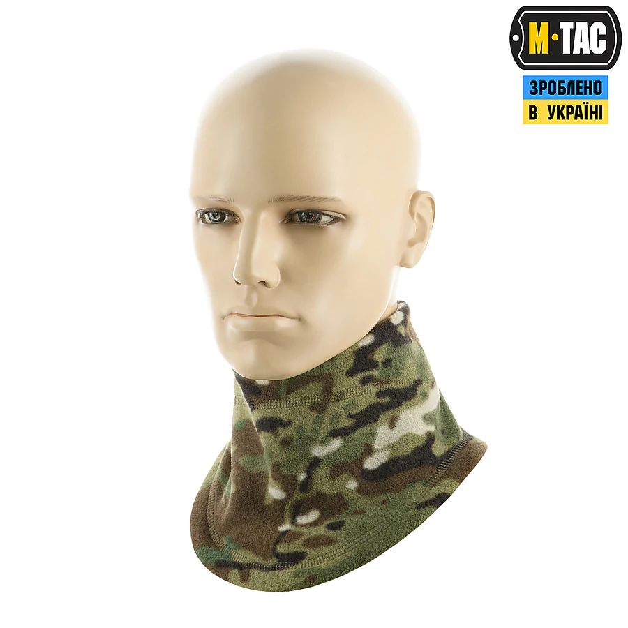 Флисовый бафф, шарф M-Tac Elite Fleece анатомический с затяжкой. Мультикам