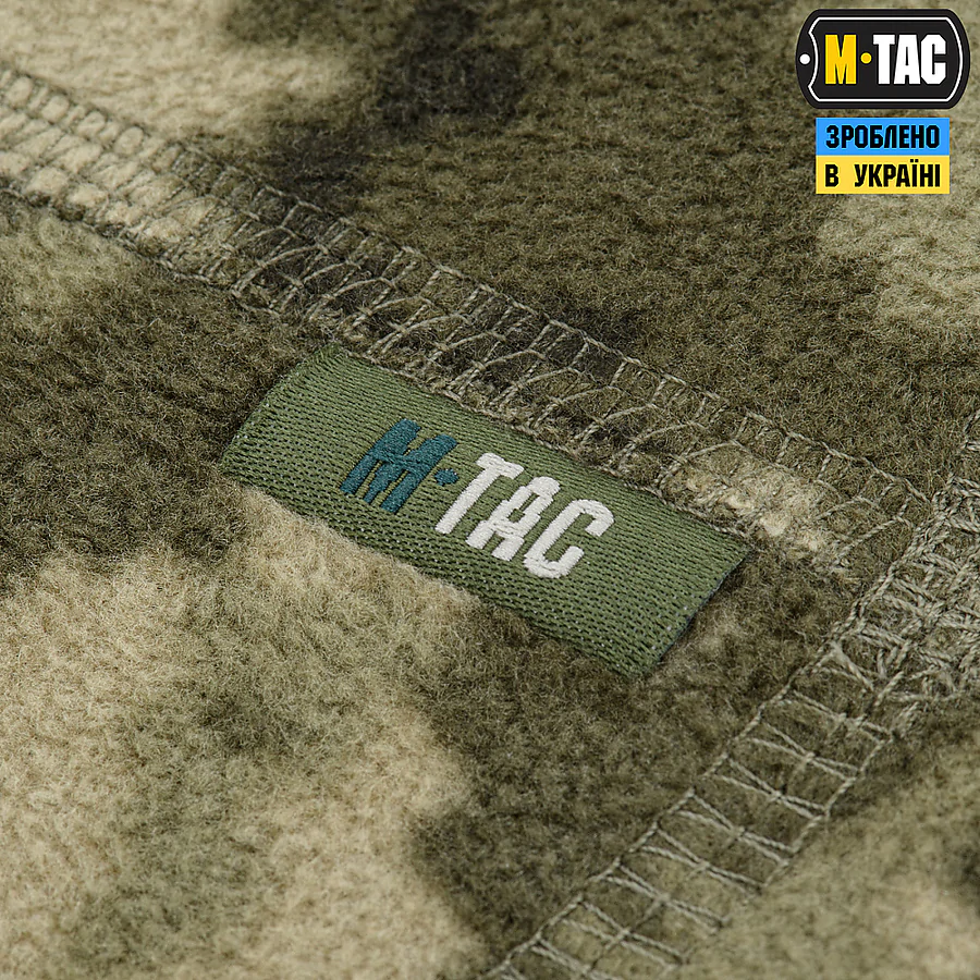 Флісовий баф, шарф M-Tac Elite Fleece анатомічний з затяжкою. Піксель