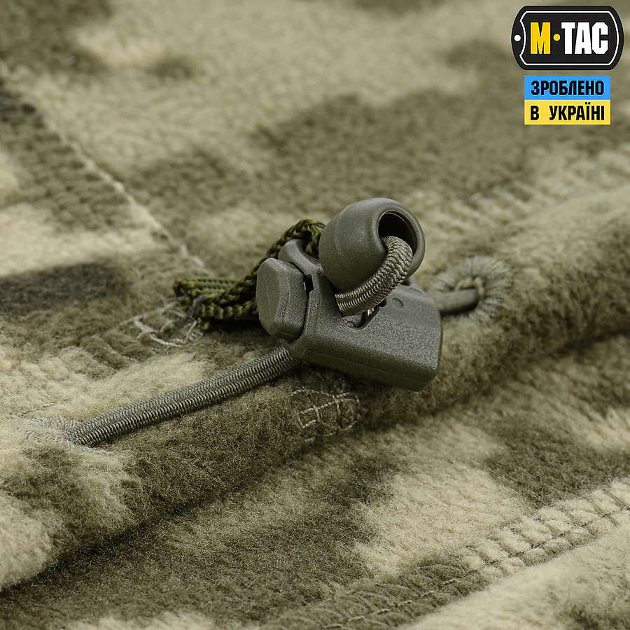 Флісовий баф, шарф M-Tac Elite Fleece анатомічний з затяжкою. Піксель