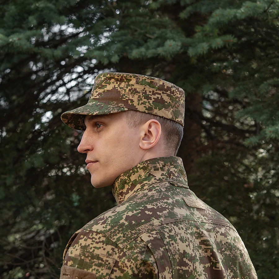 Кепка-мазепинка M-Tac с гербом. Камуфляж НГУ (Хищник)