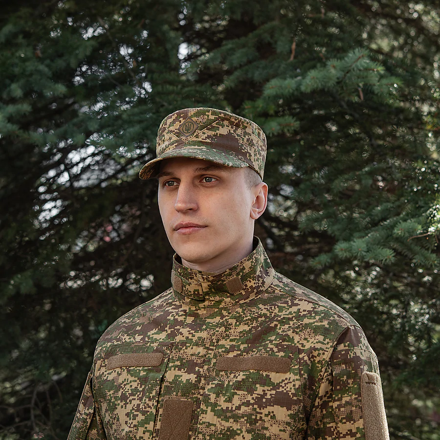 Кепка-мазепинка M-Tac с гербом. Камуфляж НГУ (Хищник)