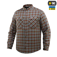 Рубашка в клетку M-Tac Lumberjack из хлопка. Коричневый