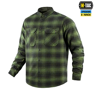 Сорочка в клітинку M-Tac Lumberjack з бавовни. Олива