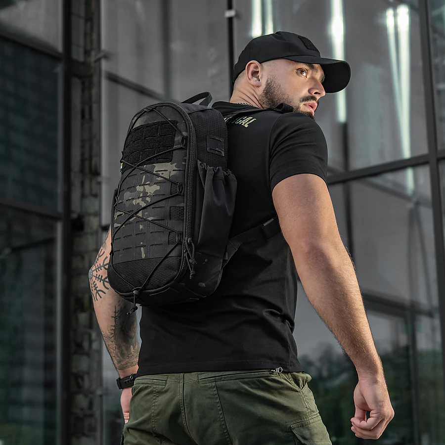 Тактичний рюкзак M-Tac Sturm Elite 15л. Чорний мультикам