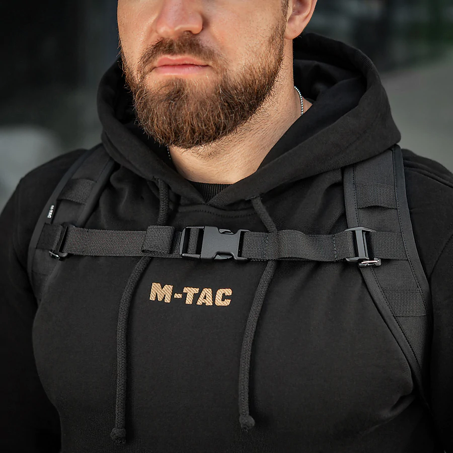 Тактический рюкзак M-Tac Sturm Elite с эргономичными лямками. Черный