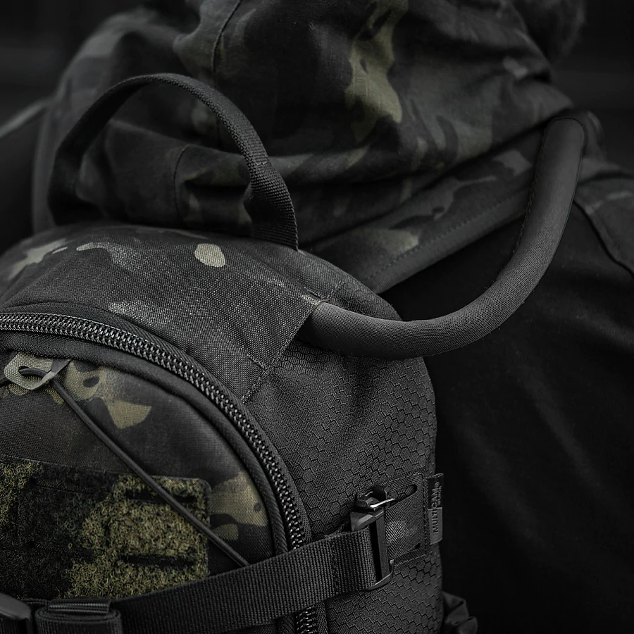 Тактичний рюкзак M-Tac Sturm Elite з ергономічними лямками. Чорний мультикам