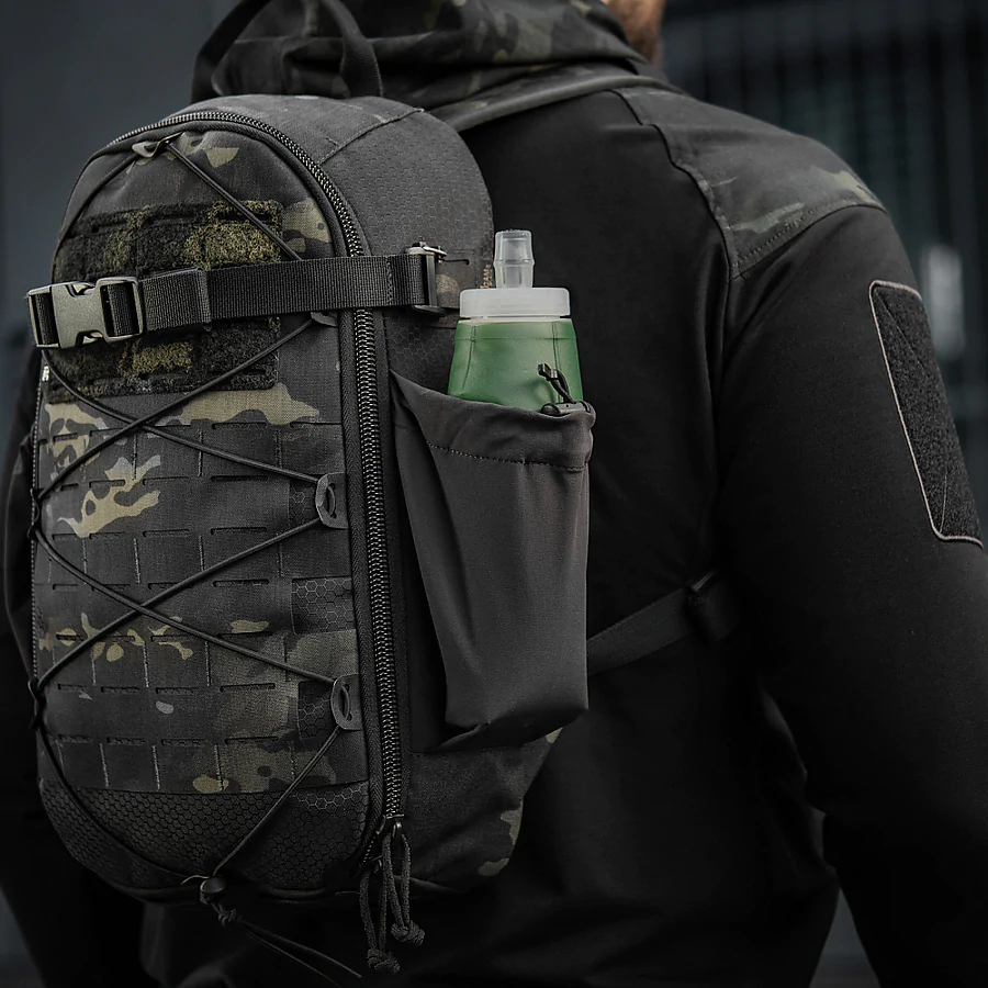 Тактичний рюкзак M-Tac Sturm Elite з ергономічними лямками. Чорний мультикам