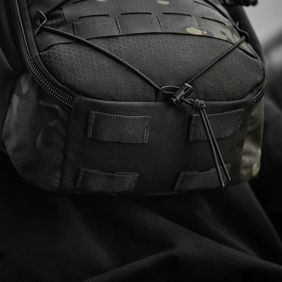 Тактичний рюкзак M-Tac Sturm Elite з ергономічними лямками. Чорний мультикам