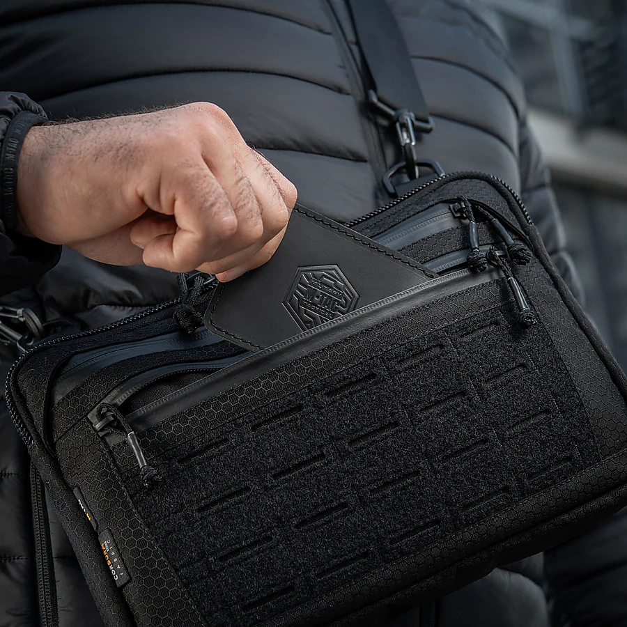 Тактическая сумка M-Tac Admin Bag Medium Elite Hex с липучкой. Черный
