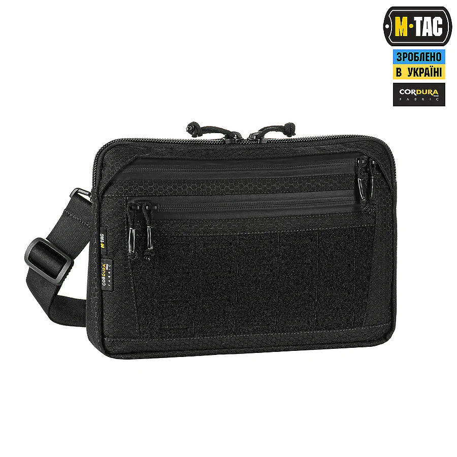 Тактическая сумка M-Tac Admin Bag Medium Elite Hex с липучкой. Черный