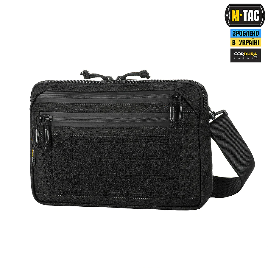 Тактическая сумка M-Tac Admin Bag Medium Elite Hex с липучкой. Черный