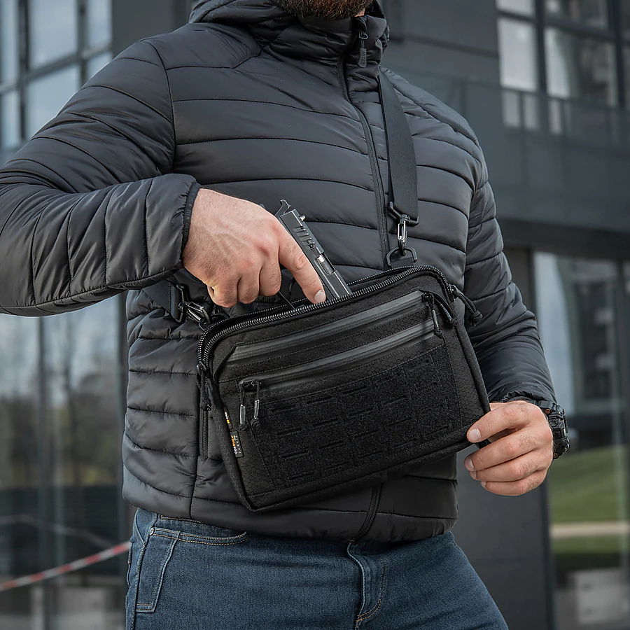 Тактическая сумка M-Tac Admin Bag Medium Elite Hex с липучкой. Черный