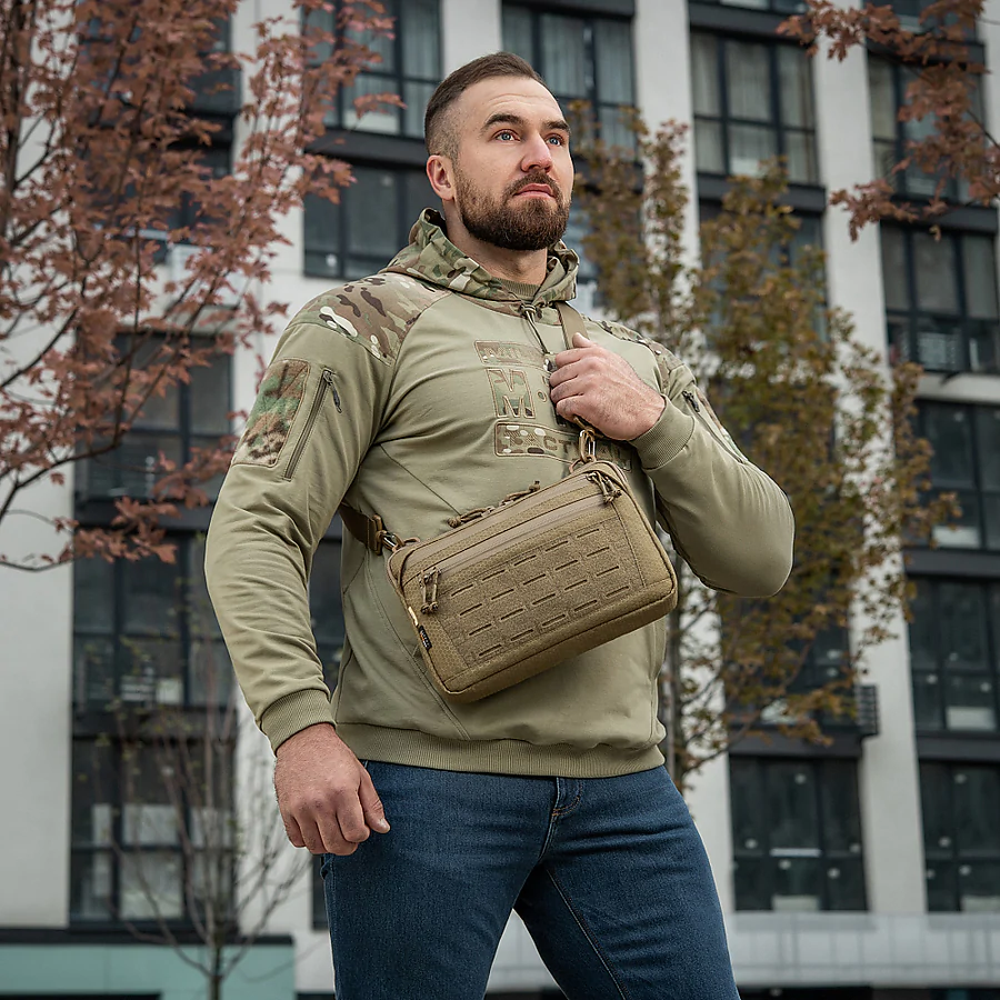 Тактическая сумка M-Tac Admin Bag Medium Elite Hex с липучкой. Койот