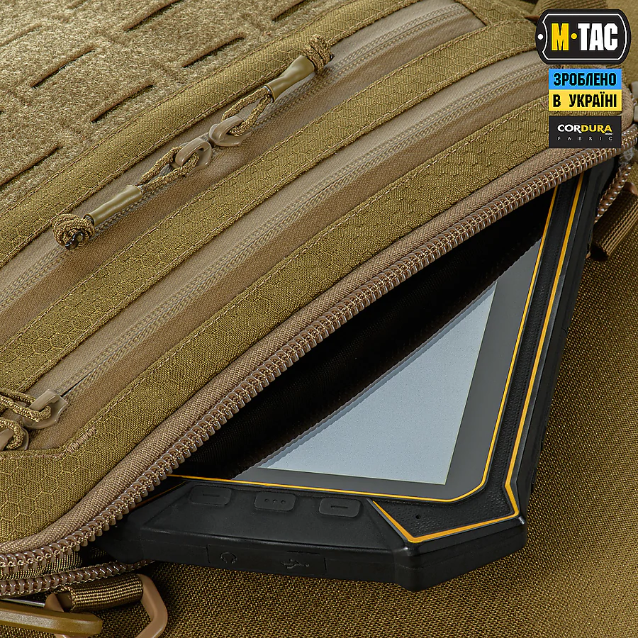 Тактическая сумка M-Tac Admin Bag Medium Elite Hex с липучкой. Койот