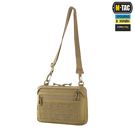 Тактична сумка M-Tac Admin Bag Medium Elite Hex з липучкою. Койот