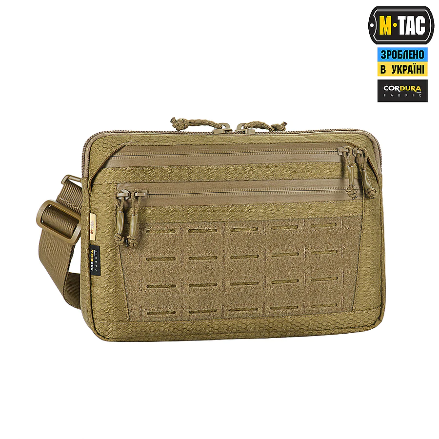 Тактическая сумка M-Tac Admin Bag Medium Elite Hex с липучкой. Койот