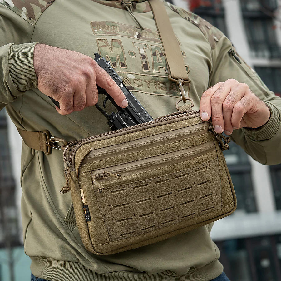 Тактическая сумка M-Tac Admin Bag Medium Elite Hex с липучкой. Койот