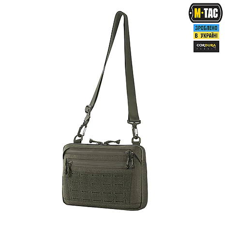 Тактична сумка M-Tac Admin Bag Medium Elite Hex з липучкою. Олива