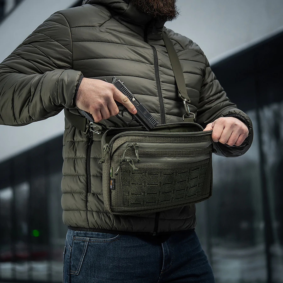 Тактическая сумка M-Tac Admin Bag Medium Elite Hex с липучкой. Олива