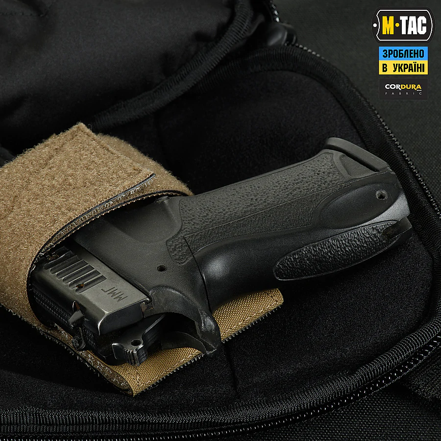 Сумка через плече M-Tac Sphaera Hex Hardsling Bag Elite Large з липучкою. Чорний