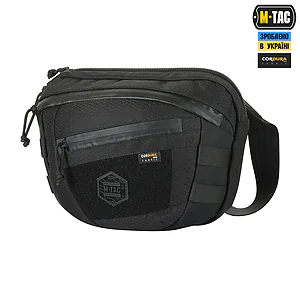 Сумка через плече M-Tac Sphaera Hex Hardsling Bag Elite Large з липучкою. Чорний